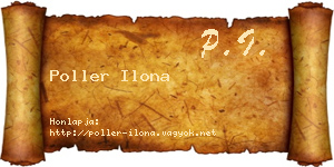 Poller Ilona névjegykártya